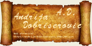 Andrija Dobrišerović vizit kartica